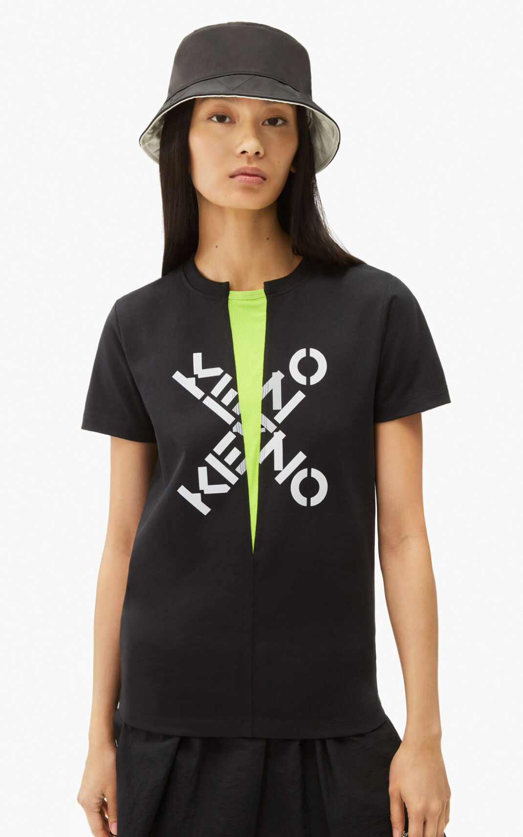 T Shirt Kenzo Big X Sport Femme Noir | SJQC-24095